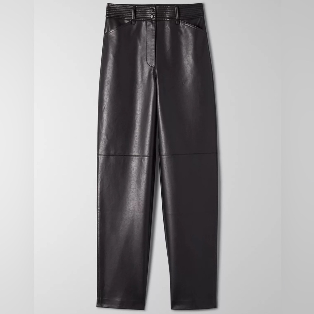Aritzia Wilfred Funk Pant High-waisted vegan leather pants